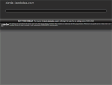 Tablet Screenshot of davis-lambdas.com